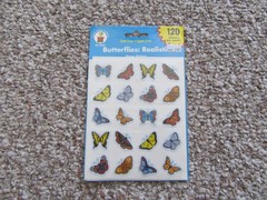 Carson-Dellosa Publishing BUTTERFLIES: REALISTIC! 120 Stickers VINTAGE SEALED