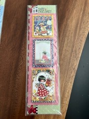 (3)Vintage Mary Engelbreit Dimensional Stickers Christmas SANTA HOPE JOY PEACE