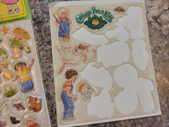 Vintage Cabbage Patch Scrapbook plus Puffy Stickers