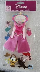 DISNEY PRINCESS AURORA’S PINK DRESS~11-Piece Scrapbooking Sticker Set-FREE SHPG!