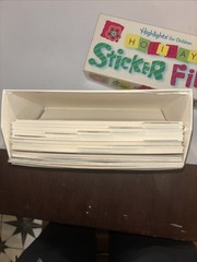 Vintage Highlights For Children Magazine Sticker File Box & Holiday Stickers Lot