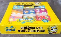 nickelodeon Spongebob Sticker Rolls – Spongebob Rolled Sticker Box (9Rolls) New