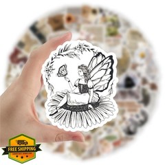 Flurendo 60pc Vintage Stickers Colourful-C1