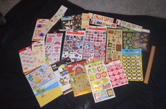 Scrapbooking Sticker Lot Mixed brands Occasions almost 1 LB