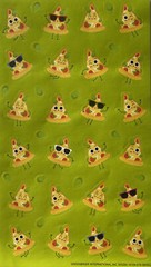 HAPPY PIZZA MAN“Pizza Scented” Stickers(39pc)Greenbrier•Food •Party•Toppings•