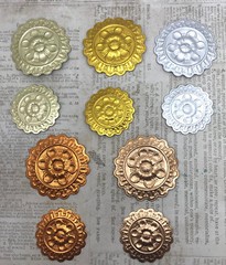 Die Cuts 3D Dresden Style Embossed Medallion 12 Pieces Cardstock