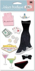 JOLEE’S BOUTIQUE Dimensional Stickers – BACHELORETTE PARTY – 14 pcs