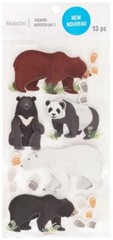 BEAR LOT OF 3 Recollections Stickers NEW! 668405 brown panda polar black grizzly