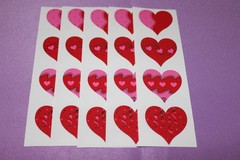 Mrs. Grossman’s LOT 5 Strips Vintage 1991 RARE Pink & Red Music Heart Stickers!
