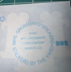 Vintage 1983 & 1993 Mrs. Grossman’s Train Stickers 2 Strips Primary Colors