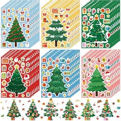 Christmas Tree Stickers for Kids DIY 36 Sheets Make Your Own Sticker Craft Party
