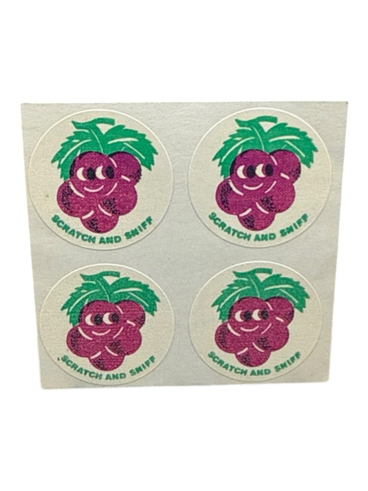 Vintage Matte CTP Creative Teaching Press Scratch And Sniff Stickers Grape