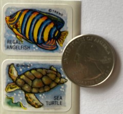 CORAL REEF Stickers(10pc)Trend •Fish•Ocean•Sea Turtle•Anemone •Octopus•Sting•