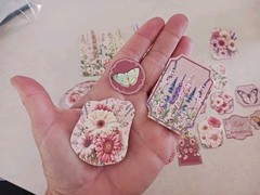 Lot Spring Wild Flower Shabby journal DIE CUTS Ephemera Tags Collage Scrapbook