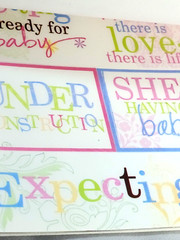 Pregnancy Scrapbook Stickers Deja Views Vellum Quotes Word Tiles 268pc Tablet