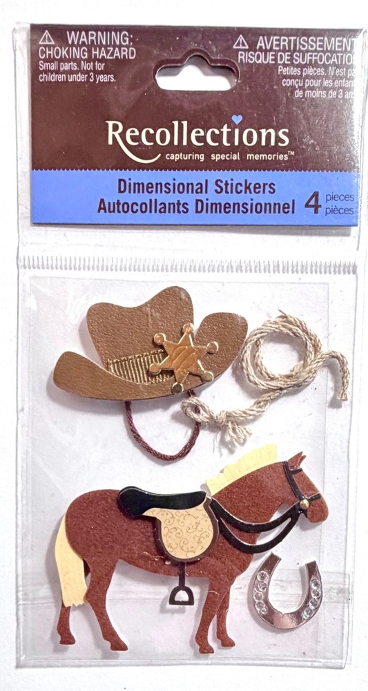 Cowboy Stickers Scrapbooking Journal Card Recollections