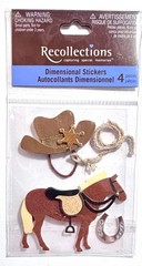 Cowboy Stickers Scrapbooking Journal Card Recollections