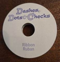 Dashes, Dots & Checks Ribbon-3/8″x5 yds-100% Nylon-Black,White,Gray by Michaels