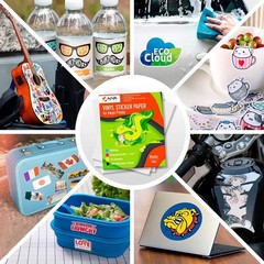 Printable Vinyl Sticker Paper 15 Sheets Waterproof Inkjet Decal