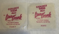 VTG Lisa Frank 80s 2 Stickers Rainbow Cupcake & Rainbow Butterfly