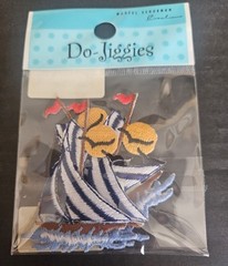 Do-Jiggies Embellishment Stickers Sailboat 3 pcs 2inch Marcel Schurman Creations