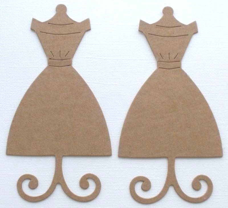 {4} *DRESS FORM* Bare Forms Unfinished Chipboard Die Cuts – 5″