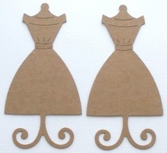 {4} *DRESS FORM* Bare Forms Unfinished Chipboard Die Cuts – 5″