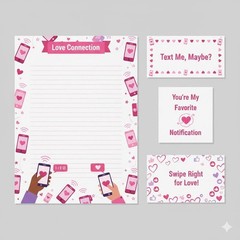 Cute Valentine Paper Sets Junk Journal Scrapbook Choose A Set