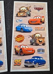 2 Sheets of Hallmark Stickers from Disney/Pixar Cars Movie