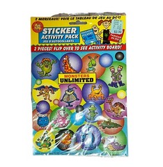 Okie Dokee Sticker Activity Pack 2 Sheets Monsters Hockey Reusable