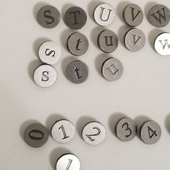 Making Memories Round Metal Letter Number Eyelets Upper Lower Case FULL SET -A