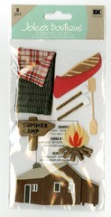 Jolee’s Camping Summer Camp Cabin Sleeping Bag Fire Scrapbooking Stickers