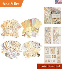 400 Pcs Vintage DIY Junk Journal Scrapbooking Paper Decorative Art Supplies