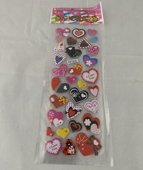 7 Different Sheets 3D Puffy Hearts and Stars Stickers Bulk Stickers for Kids