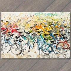 STICKER Bicycle Collage Riding Bikes Funny Cute Strange Wheels Fun Cute Art