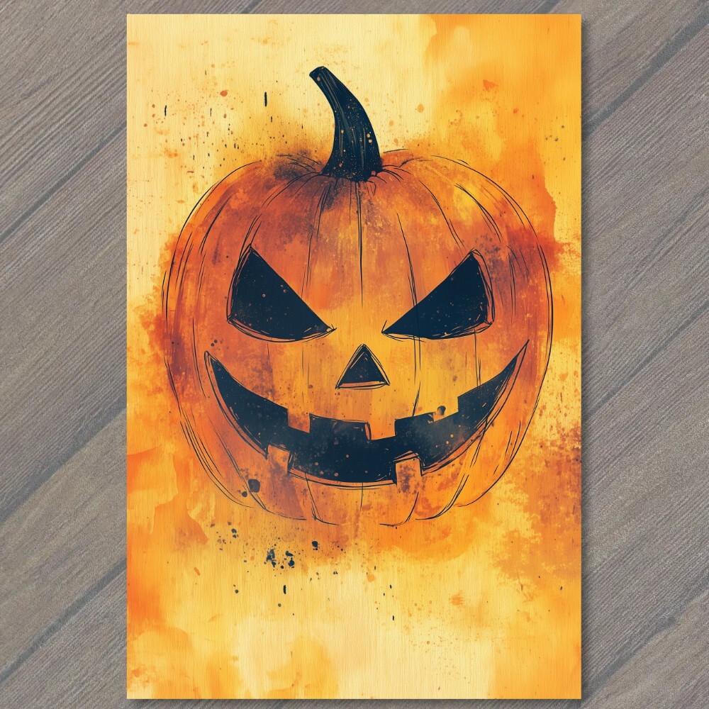 STICKER Halloween Pumpkin Cute Orange Jack-O-Lantern Adorable Spooky Fall Fun