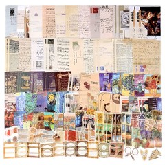 200pcs Vintage Junk Journal Supplies,Scrapbook Supplies Scrapbooking Paper an…