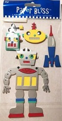 ROBOTS Robot Bots Toy Toys Paper Bliss stickers