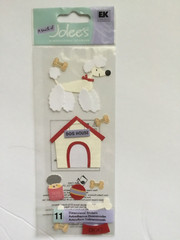 Jolees Boutique Poodle Dog House Bone Food Ball Pet Puppy Scrapbook Stickers