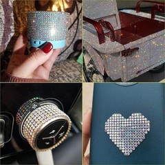 Crystal AB Rhinestone Sticker – 81000 Glitter Gems, 15.8″x39.4″ DIY Auto Craft