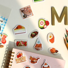 100pcs Delicious Food Dessert Fruits Stickers Bag Journal Diary Decorative DIY