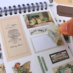 532PCS Vintage Stickers for Scrapbooking, 50 Sheets Precut Washi Stickers Book f