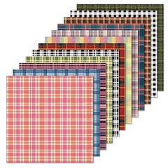 Plaid Tartan Flannel 12×12 Scrapbook Paper Pad 36 Sheets Double Sided Cardstock