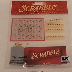 Jolees Hasbro SCRABBLE 3D Stickers Game Entertainment Scrapbooking