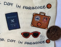 VACATION Mylar Stickers(11pc) •Cruise•Passport•Family•Suitcase •Scrapbook•Water•
