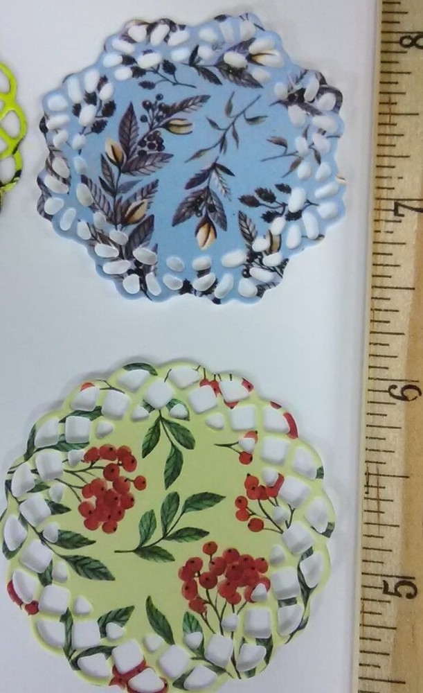 Minature Doilies LOT 30 hand punched scrapbooking embelishments card paper 1.5″