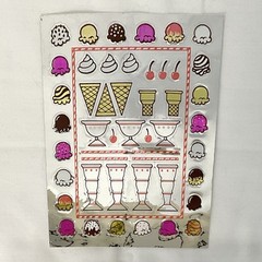 Vintage Stickers Hallmark Sticker Sheet Shiny Ice Cream Cones 80s Razzle Dazzle