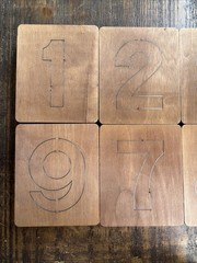 Ellison 4” Block Numbers DieCuts Lot Of (9) 5”X6”