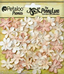 Mini Daisies Petite ANTIQUE MAUVE 40Paper 20-22mm Pearl Centre Penny Lane Pet XC