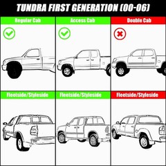 Tail Light Assembly Compatible With 2005-2006 Toyota Tundra Fleetside Regular…